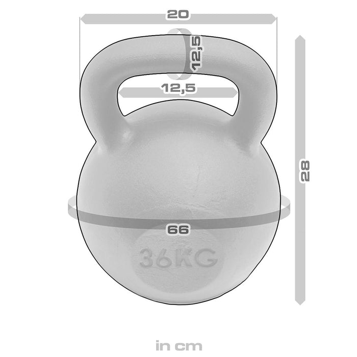 Black Powder Coated Kettlebells 4kg - 64kg