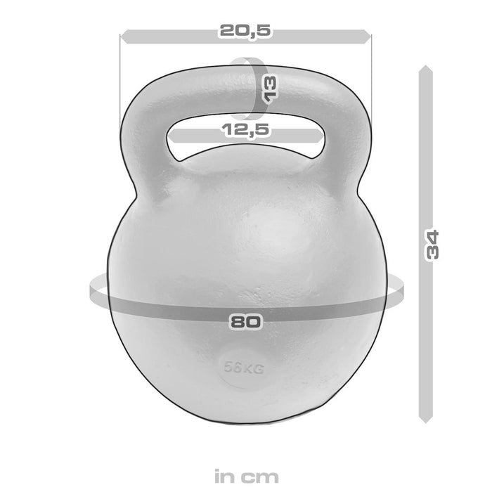 Black Powder Coated Kettlebells 4kg - 64kg