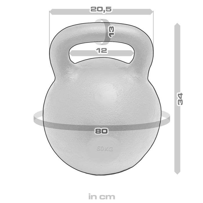 Black Powder Coated Kettlebells 4kg - 64kg