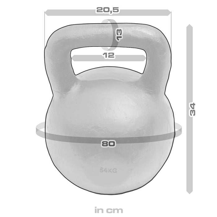 Black Powder Coated Kettlebells 4kg - 64kg