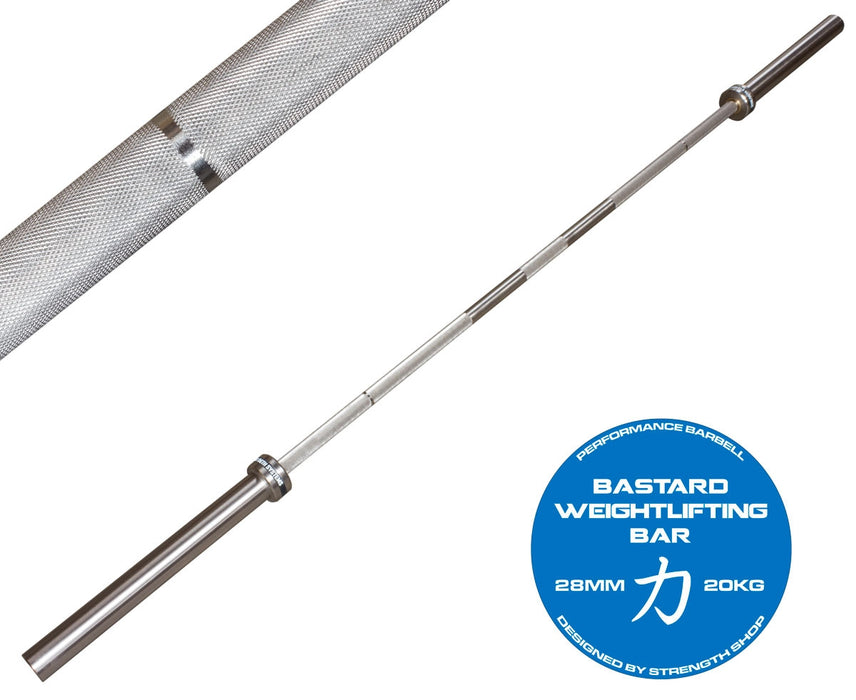 Bastard Weightlifting Bar - with centre knurling