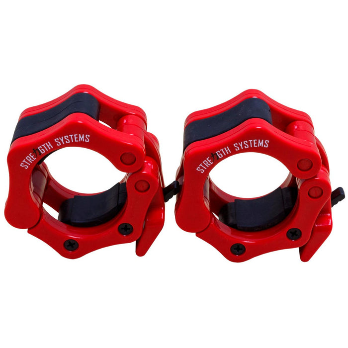 Olympic Flip Lock Collars Red (Pair)