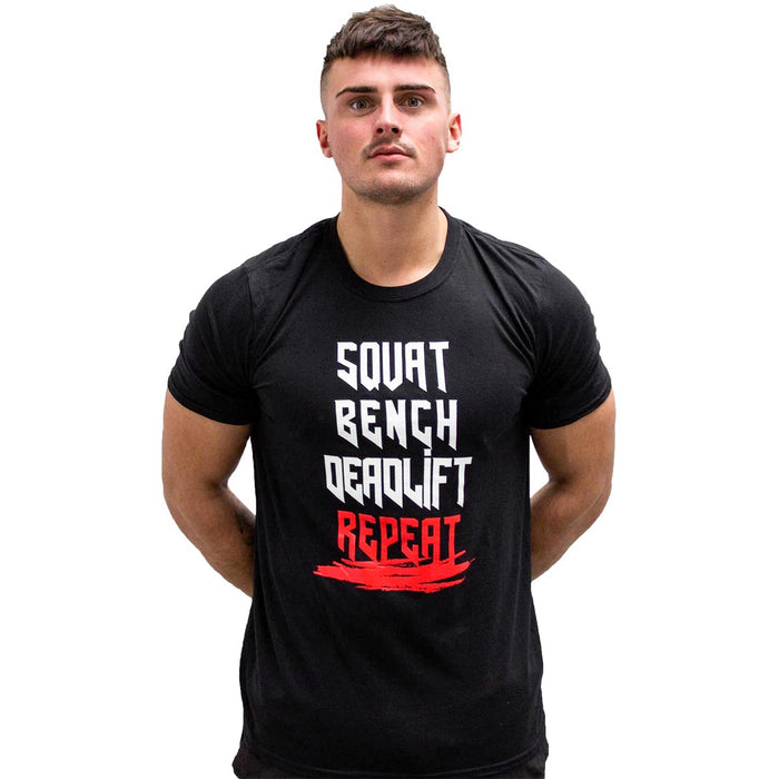 Strength Wear T-Shirt - Squat Bench Deadlift Repeat