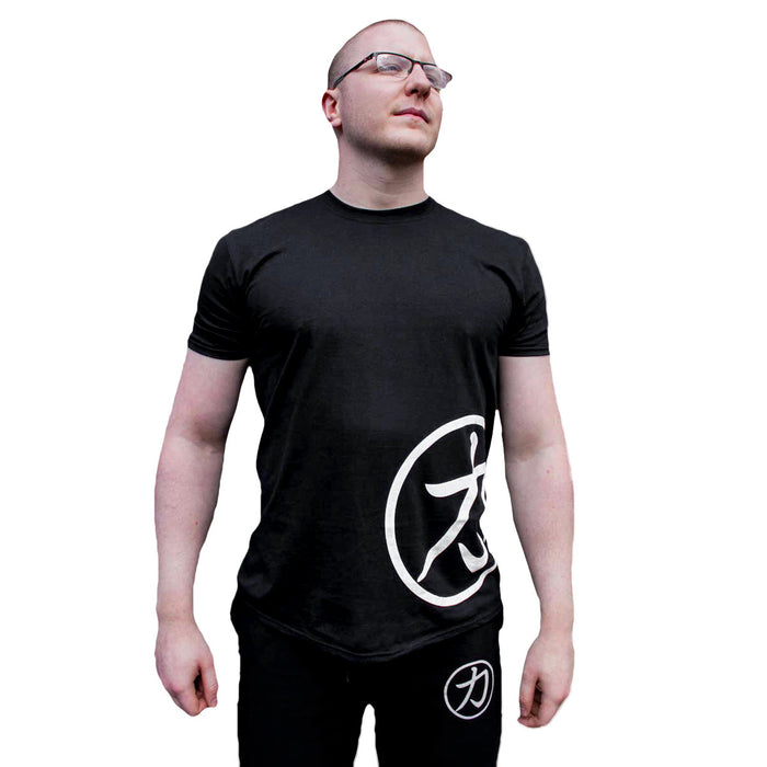 Strength Wear T-Shirt Side Logo - Black ONLY SIZE S