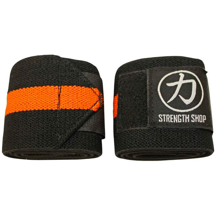 Zeus Wrist Wraps - Orange / Black - IPF Approved