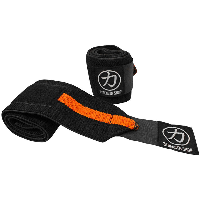 Zeus Wrist Wraps - Orange / Black - IPF Approved